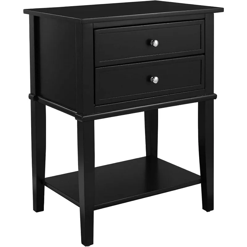 

Ameriwood Home Franklin Accent Table 2 Drawers, Black
