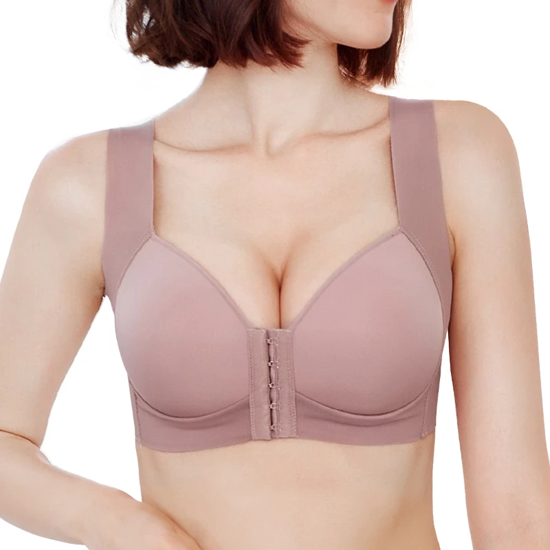 

Женский бюстгальтер на широких бретелях, без косточек, с застежкой спереди