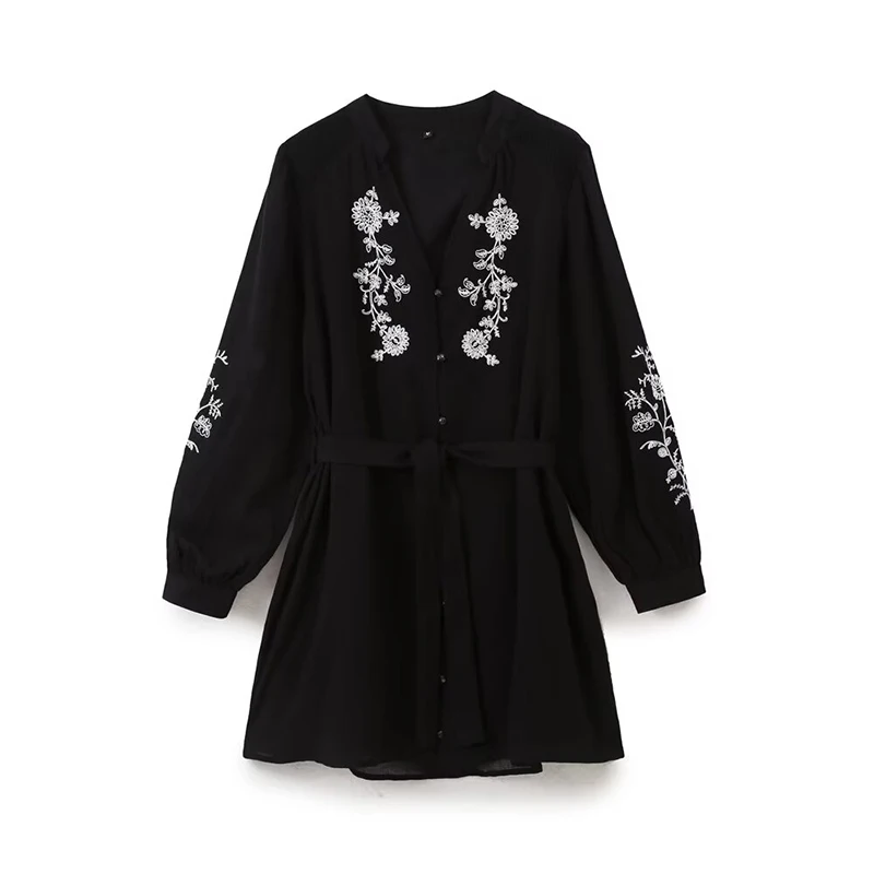 sachin and babi light blue dress Short embroidered basket knit dress Black / Gray For Women main image 0