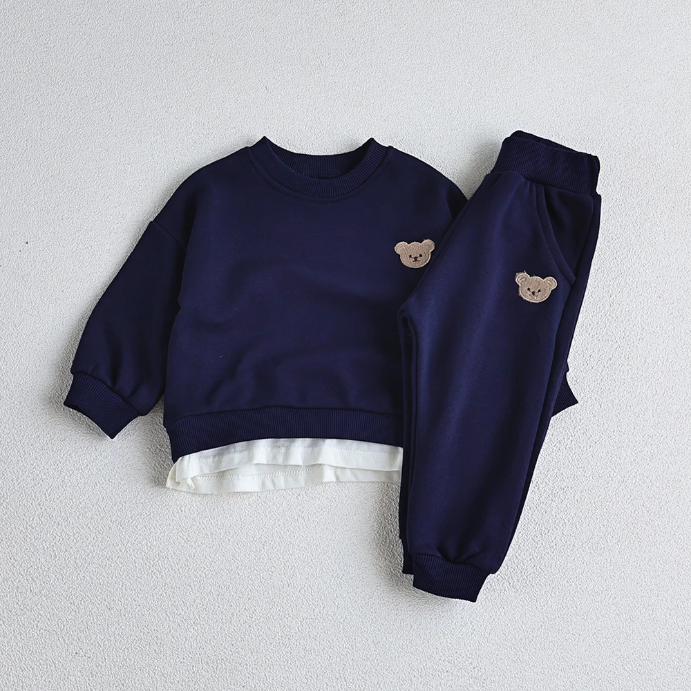 Spring Baby Clothes Set Bear Hoodies Pants
