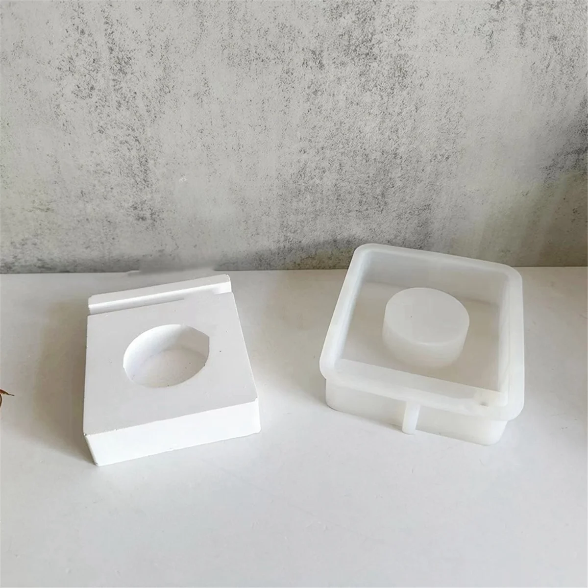 A Ornaments Silicone Mold Candle Holder Base Silicone Mould DIY Cement Gypsum Home Decorations Mold Resin