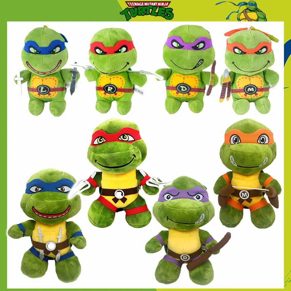 Novo 12/26cm tartarugas ninja bonecas de pelúcia anime jogo tmnt leo raph  mike don chaveiro decoração ornamento brinquedos para crianças presente  aniversário - AliExpress, image size:950x950