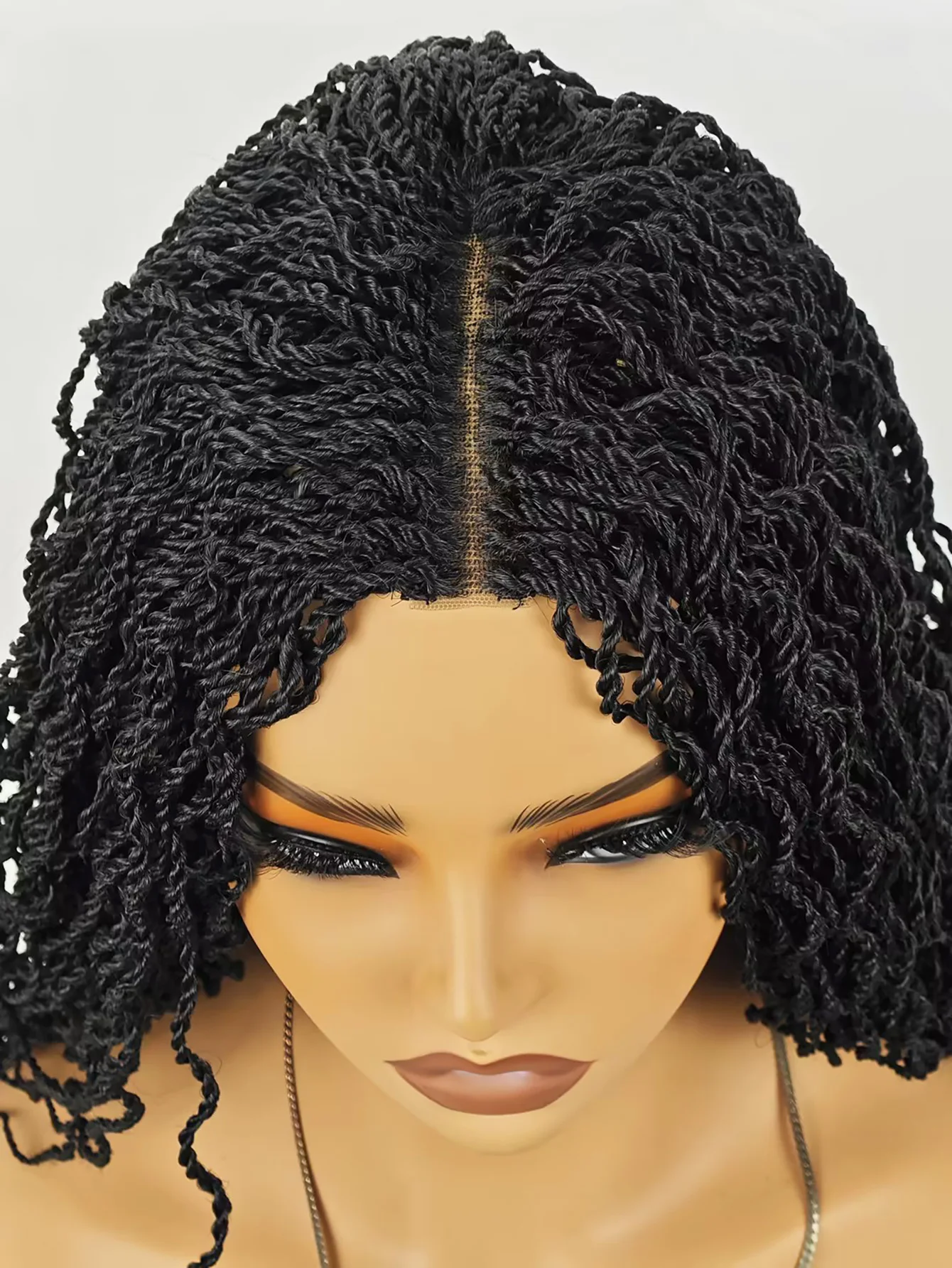 28 Inch Deep Lace Part Beige Wig Hand Woven Wig. More Natural Thin Lightweight Synthetic Hand-Weaved Wig for Black Women