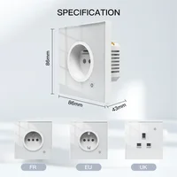 Moes ZigBee Wall Socket WIFI Smart Glass Panel Outlet Power Monitor tuya Wireless Control Timer Alexa Google Home voice UK EU FR - Image 6