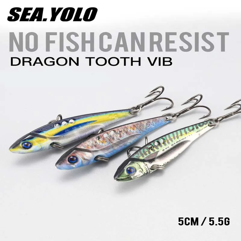 

Sea. Yolo 3D Printing Metal VIB Hard Bait Lure Bait Long-range Vibration Treble Hook Fake Bait Biomimetic Bait Fishing Tools