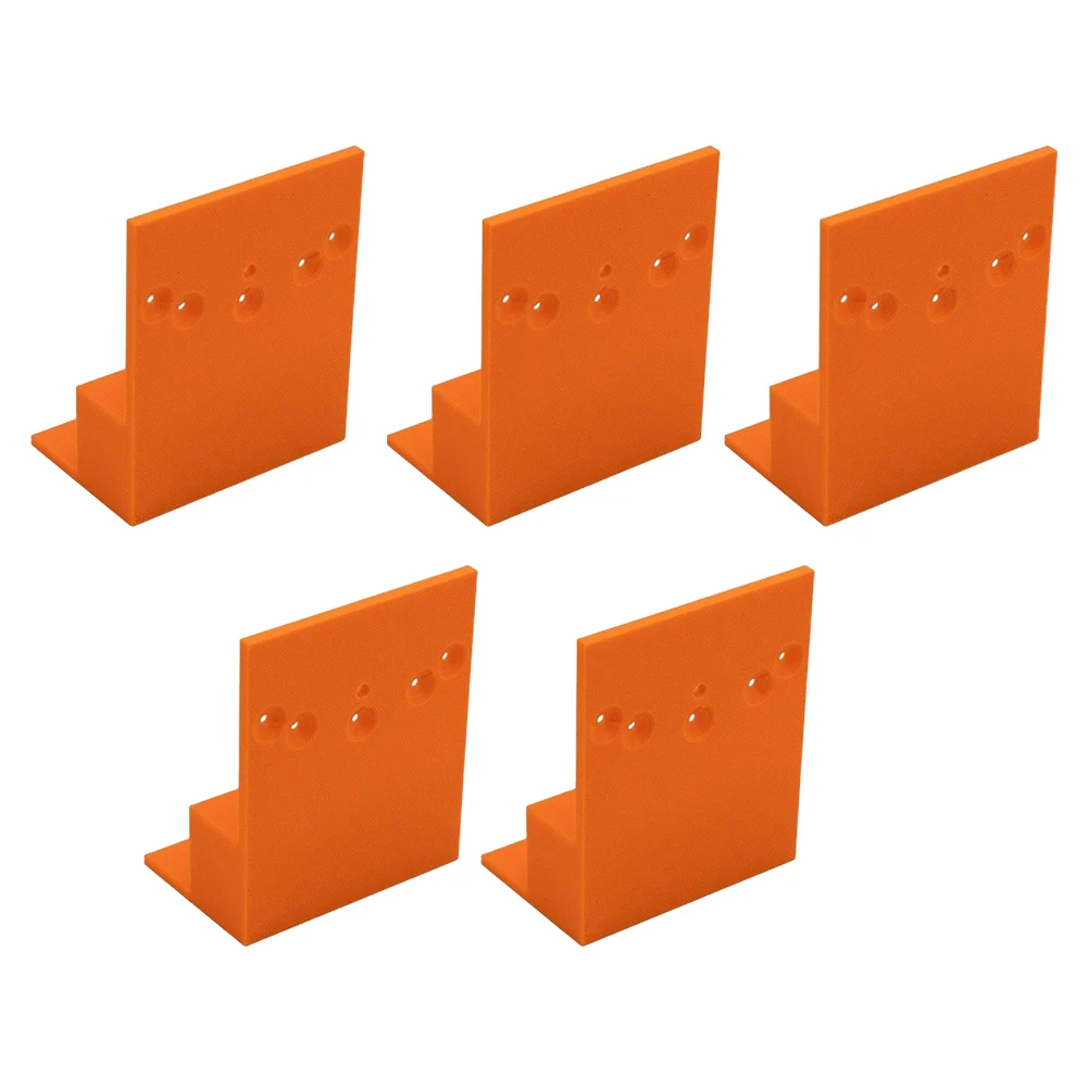 Stepped Positioning Plate For Wardrobe Side Installation Precision Tool Orange Plastic Hinge Mounting Cabinet Assembly Jig