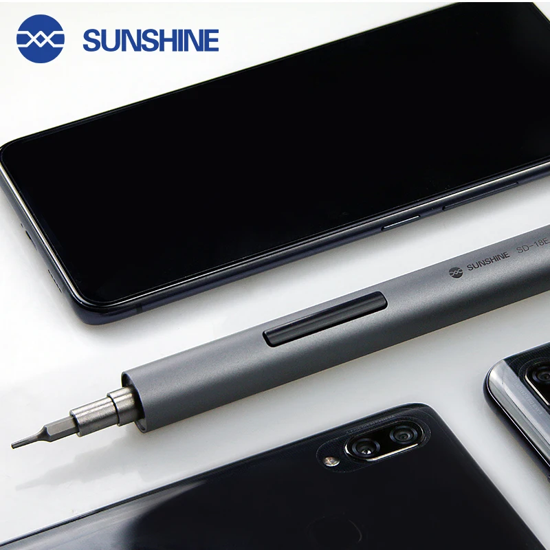 SUNSHINE SD-18E 전기 스크루 드라이버 세트, S2 합금강, 미니 스크루 드라이버 보관함, 아이폰 아이패드 카메라 테이블 수리용