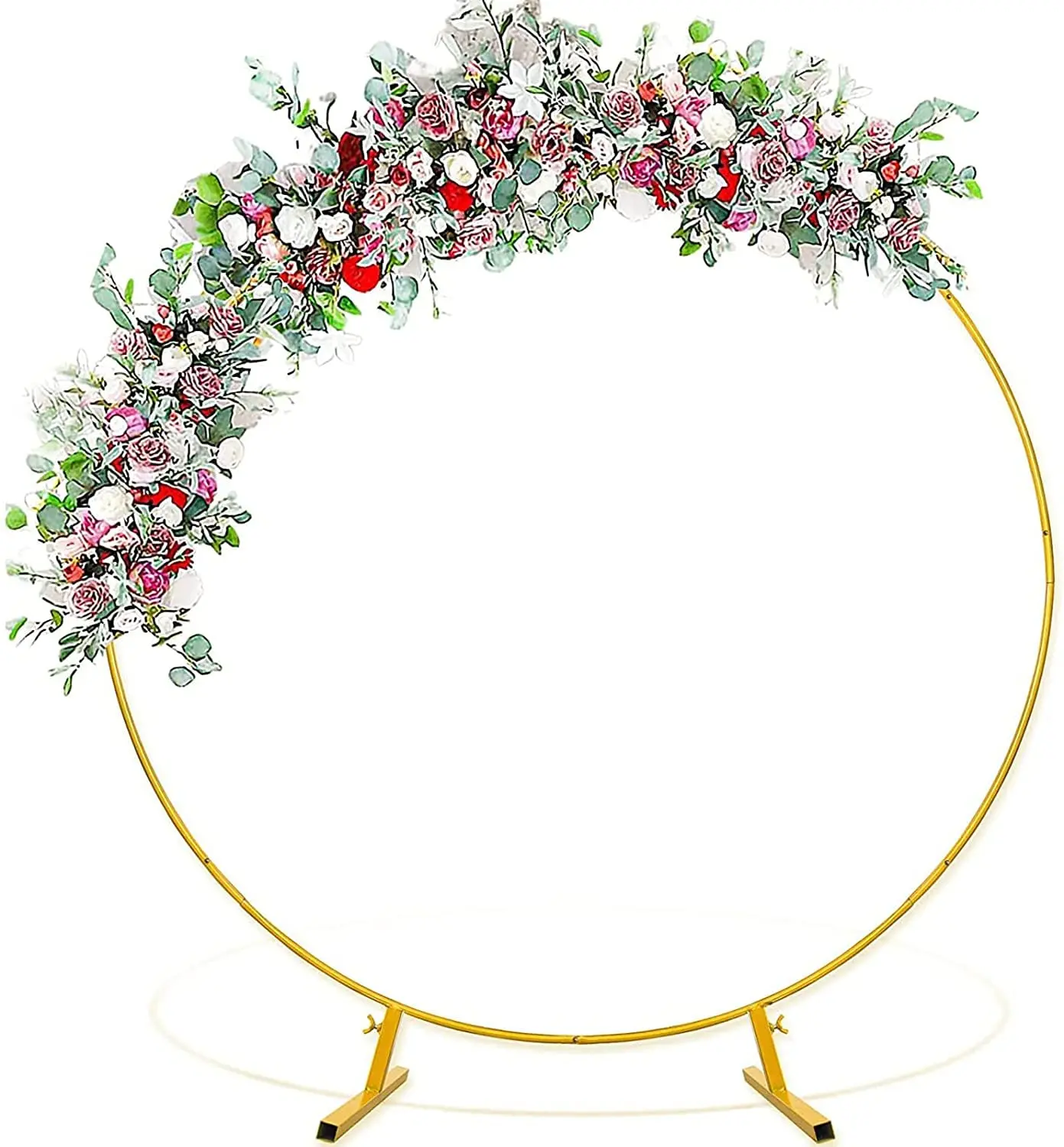 

hot sale wedding backdrop arch gold metal round arch large 6 sizes flower arch for wedding decoration