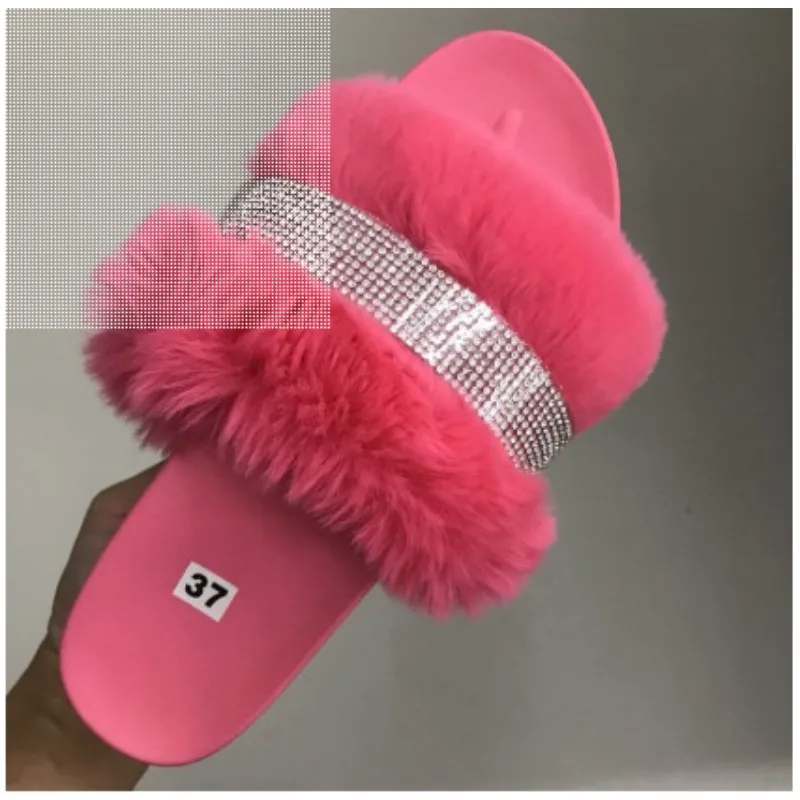 Summer Women Casual Slippers Luxury Rhinestone Suede Platform Flats Indoor Outdoor Comfortable FemaleSlippers Chanclas Mujer