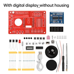 FM Radio DIY Kit with Digital Display and Micro USB - Easy Assembly (Without shell)
