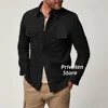 Men's Jacket Suede Slim Fit Lapel Cardigan High Quality With Pockets Business Office Suit Coat Single Breasted Clothes 2