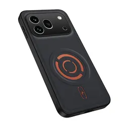 Fabric Cloth PU Leather Magnetic Shockproof Nonslip Case with Camera Protection - Honor 600Pro Global (Black)