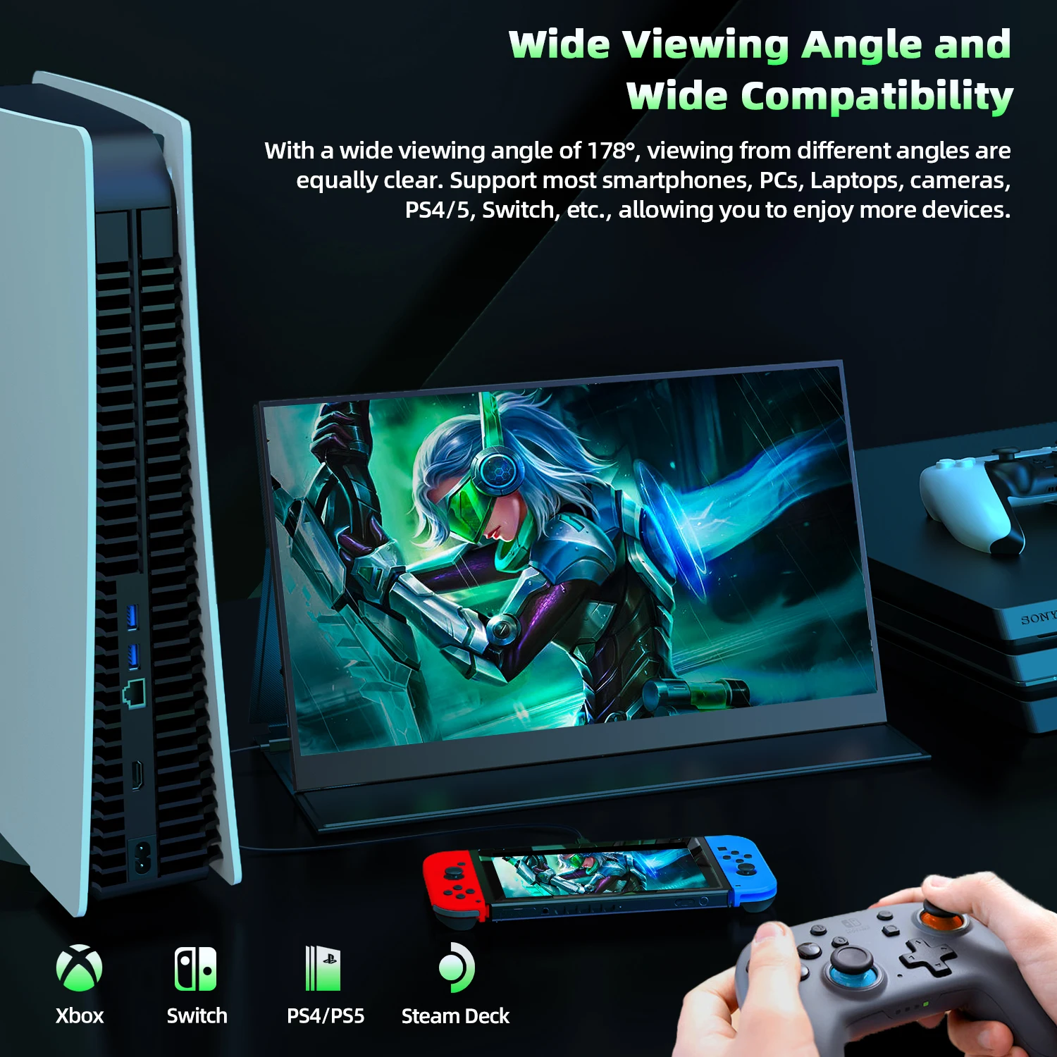 Uperfect ޴  17.3 ġ 240 Hz  ħ ӵ ޴ ÷ USB C   1920 x 1080 Ǯ HD IPS ȭ HDMI  C PC ޴ Ʈ PS4 PS5