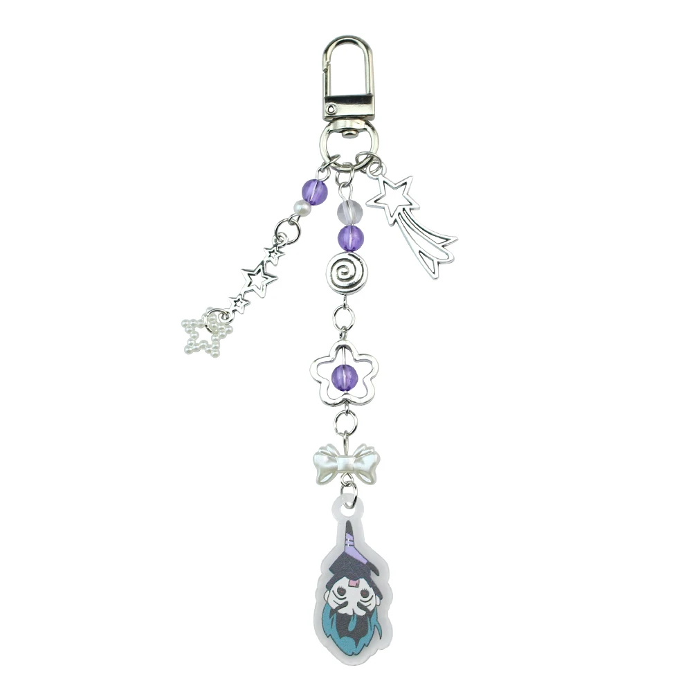 Anime Alien Stage IVAN & TILL Keychain Heart Bow Phone Charm