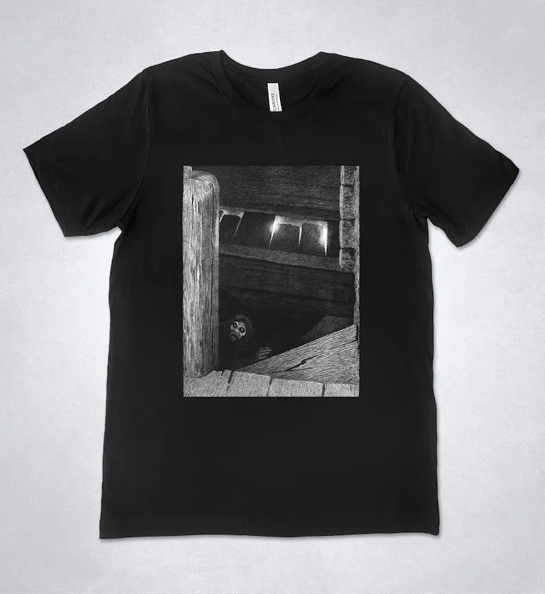 

Theodor Kittelsen Pesta I Trappen Black Death Shirt