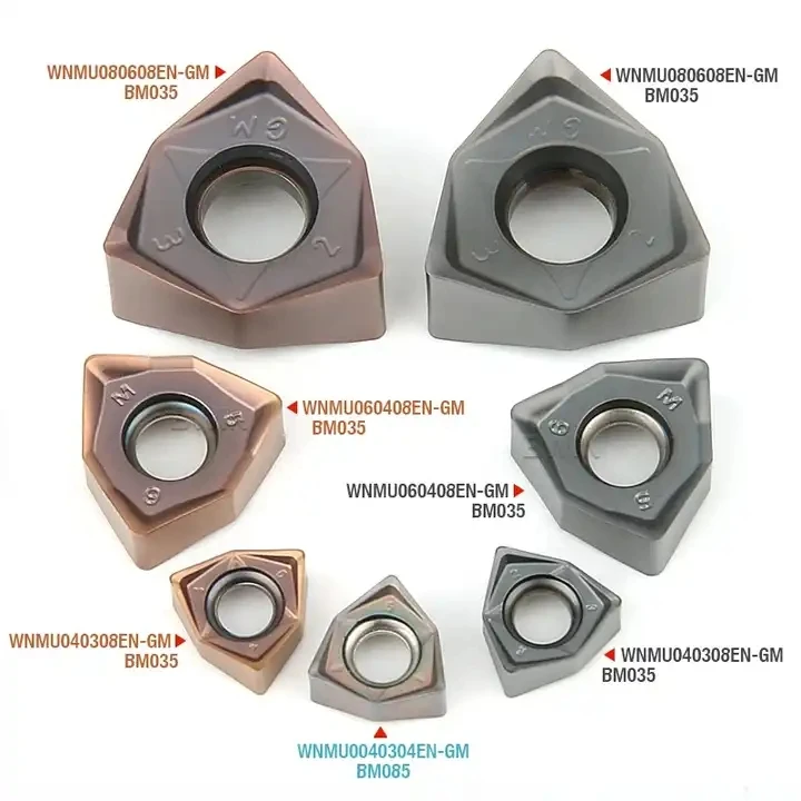 

WNMU 080608ENTungsten Cemented Carbide PVD Coating Milling Inserts CNC Lathe Cutting Tools