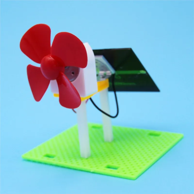 Mini Science Experiment DIY Solar Energy Rotating Wind Mill Handmade Puzzle Assembled Toys Creative Physics Teaching Resources