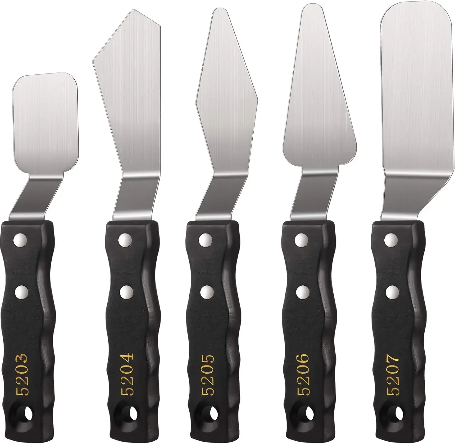 5 قطعة مجموعة سكاكين اللوحة الكبيرة مجموعة سكاكين البليت اللوحة خلط مكشطة الفولاذ المقاوم للصدأ ملعقة لوحة سكين أداة الرسم الزيتي