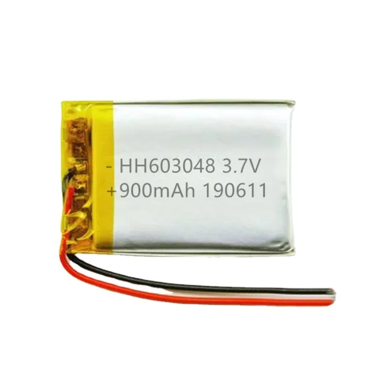 

3.7V 900mAh 603048 063048 Rechargeable Lithium Polymer Battery For MP3 MP4 MP5 GPS PDA Bluetooth Headset Smart Watch Lipo Cell