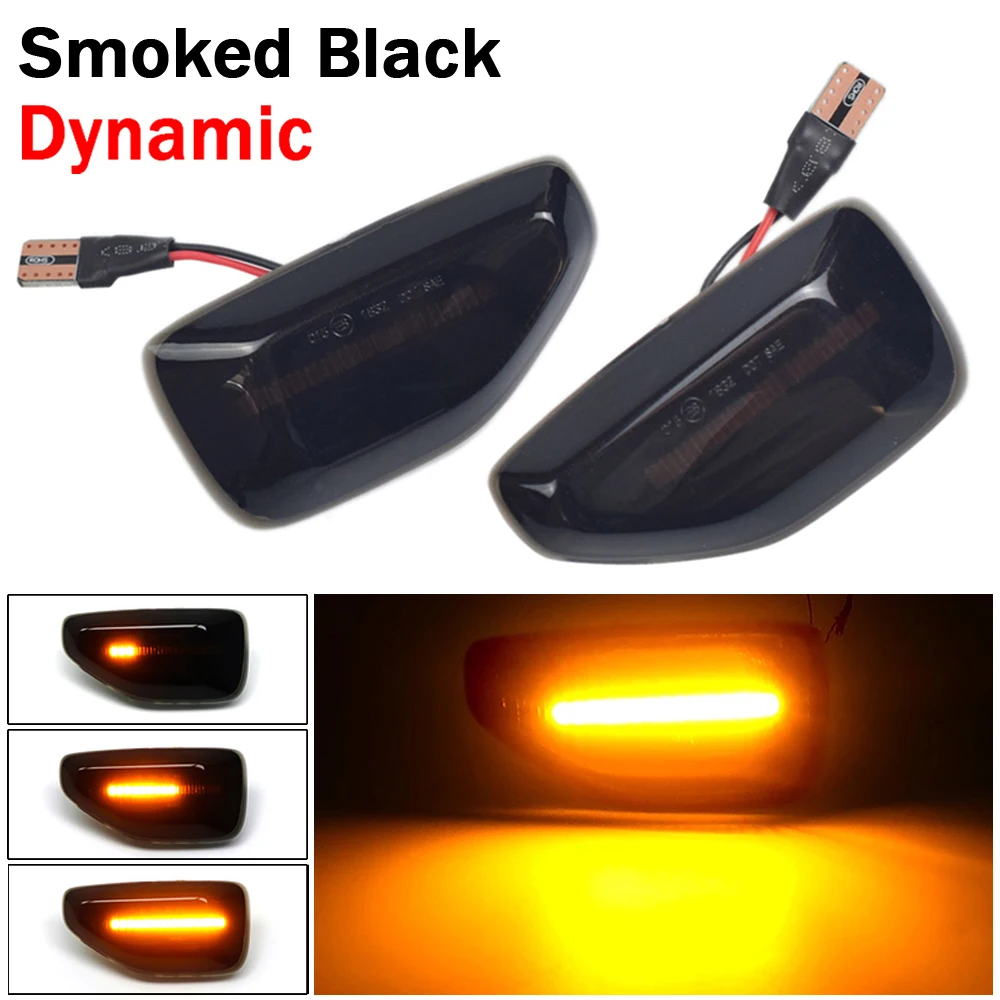 2PCS LED Dynamic Side Marker Turn Signal Light For Dacia Logan 2