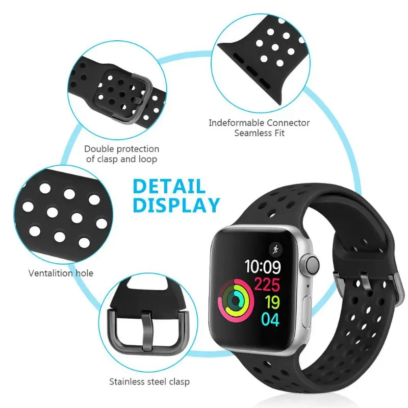 Breathable Sports Silicone Strap