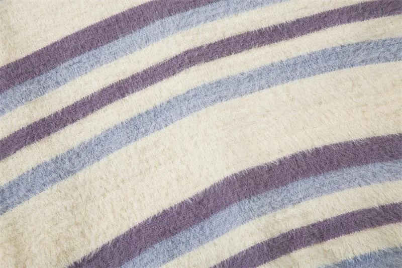 Vintage Farbblock Patchwork Strickjacke Neue Harajuku Streifen Strickpullover Hip Hop Streetwear Strickwaren Unisex Kleidung Tops_voghion.com