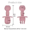 4Pcs/Set Baby Safe Silicone Dining Plate Solid Cute Cartoon Children Dishes Smile Face Baby Tableware Set Retro Kids Plate 4
