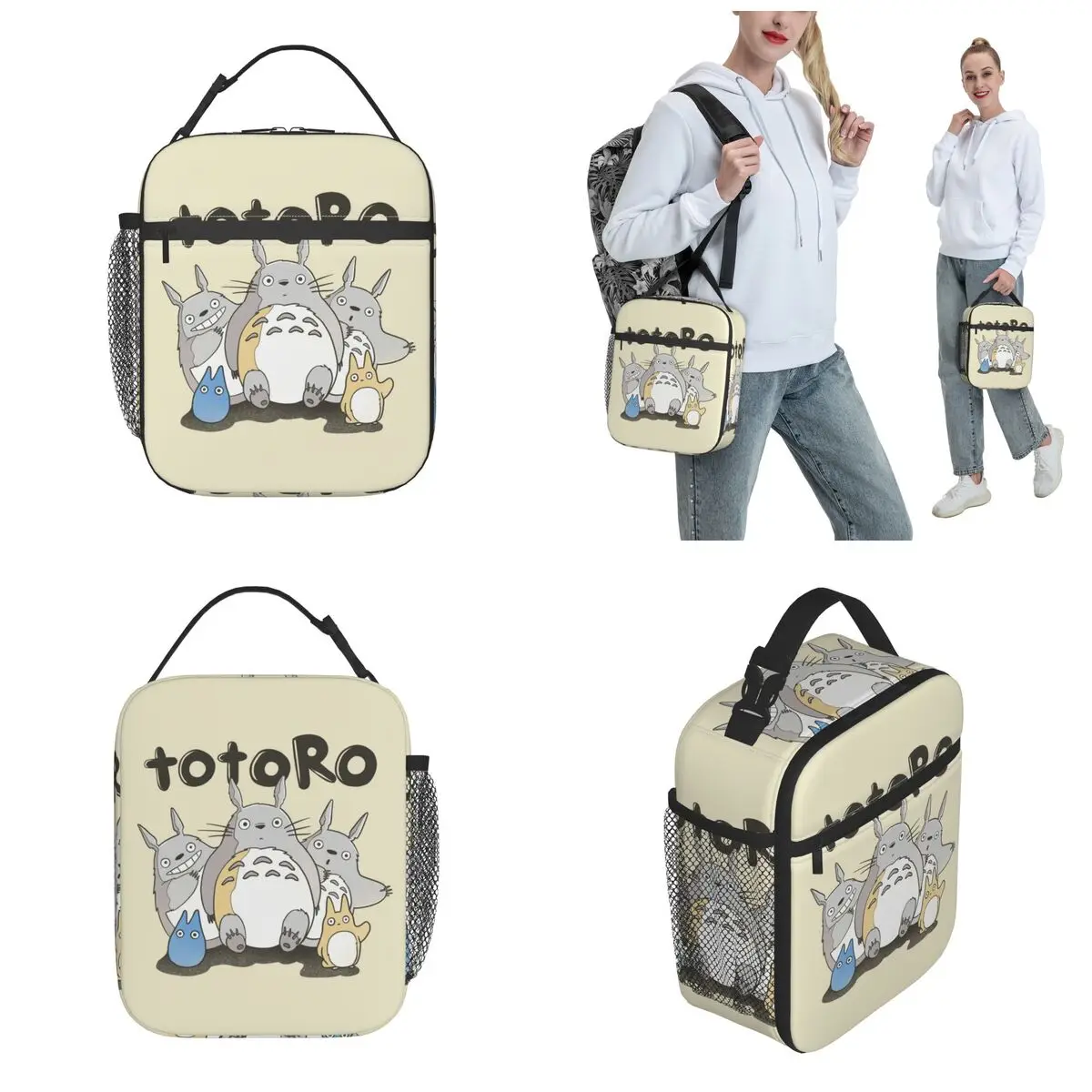 Totoro-Miyazaki Anime Merch Insulated Lunch Bags For School Food Storage Bag Portable Thermal Cooler Lunch Boxes