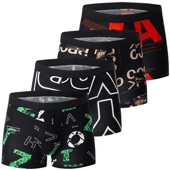 4 pezzi boxer versatili di base alla moda da uomo comodi pantaloncini in vita elastica con base da corsa sportiva taglie forti per giovani 1