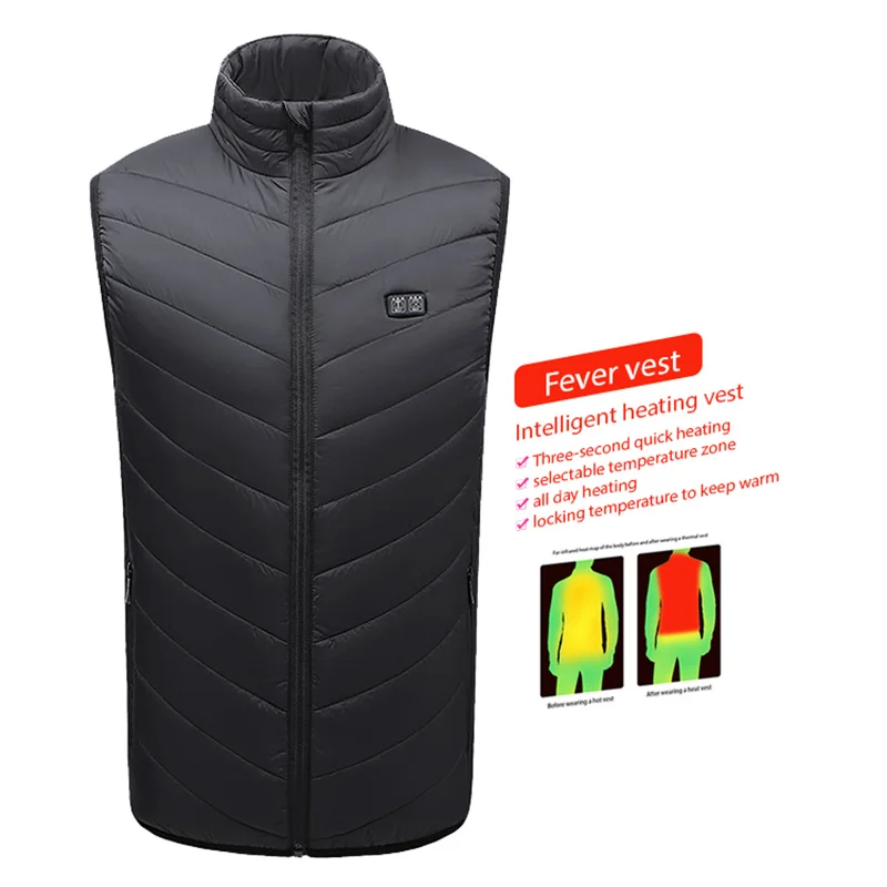 Electric Heating Vest Polar Fleece Lightweight Waistcoat Usb Heated