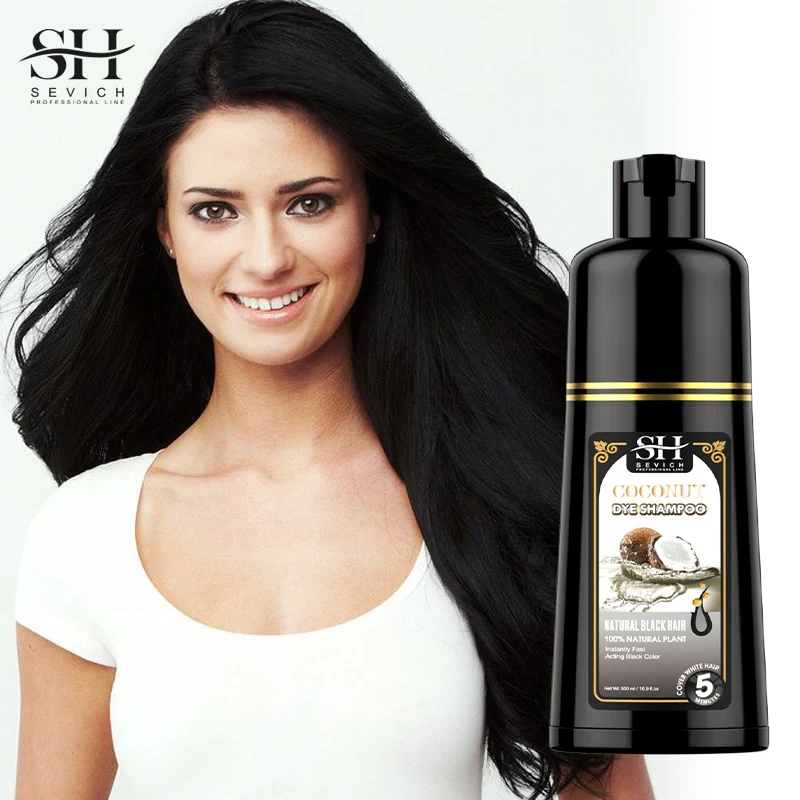 3in1 Hair Color Shampoo Natural Black Hair Dye for Men Women Fast Restore Colorant Grey Coverage Nourishing Hair Root Shampoo