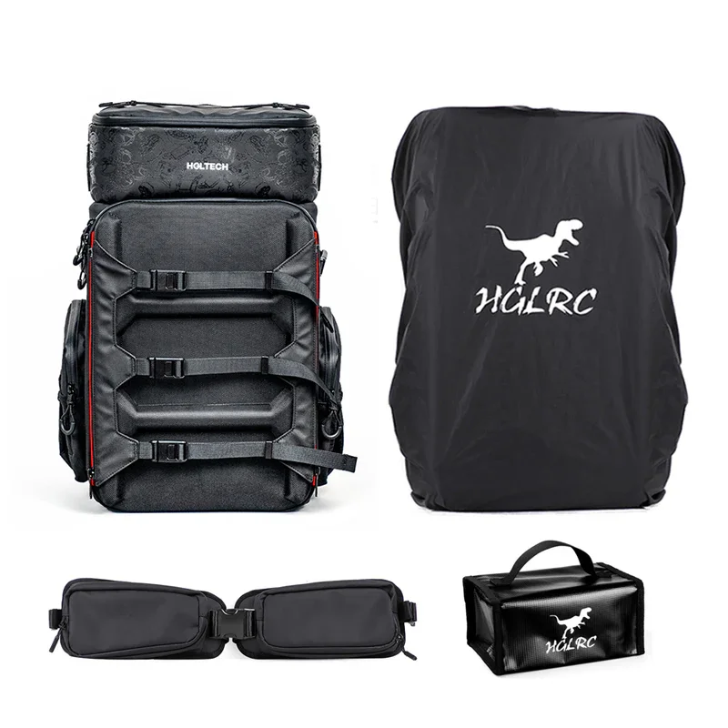 HGLRC B1 Drone Backpack Set (Backpack + Lumbar Support + Rain Cover + Battery Bag) thumbnail 2