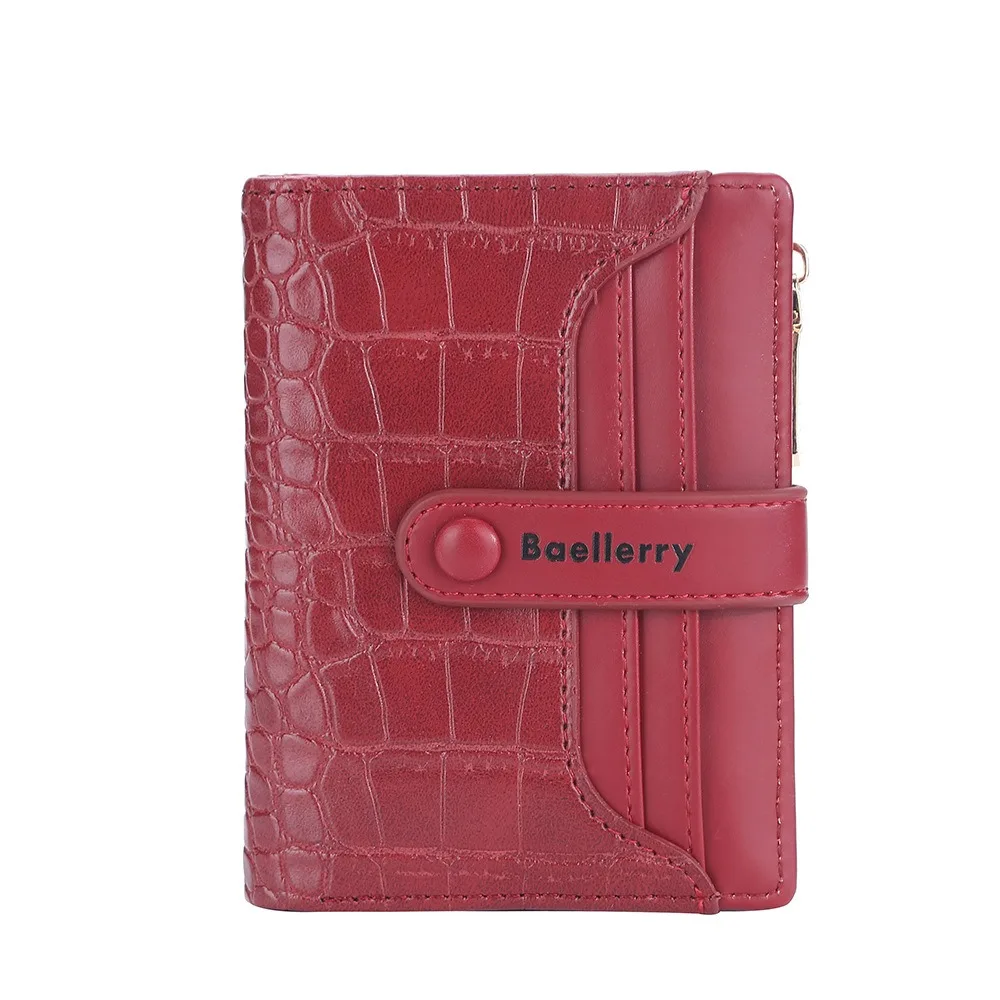 Compact Baellerry Women Wallet Short with RFID Shield - 4 Card Slots, Zipper Closure - Christmas Stocking Stuffer