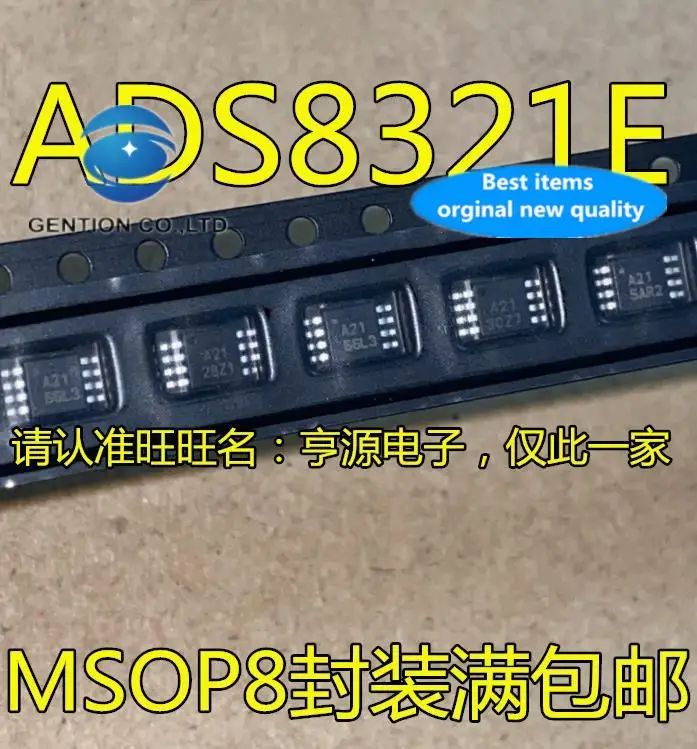 

5pcs 100% orginal new ADS8321 ADS8321E silkscreen A21 MSOP8 SMD analog-to-digital converter chip