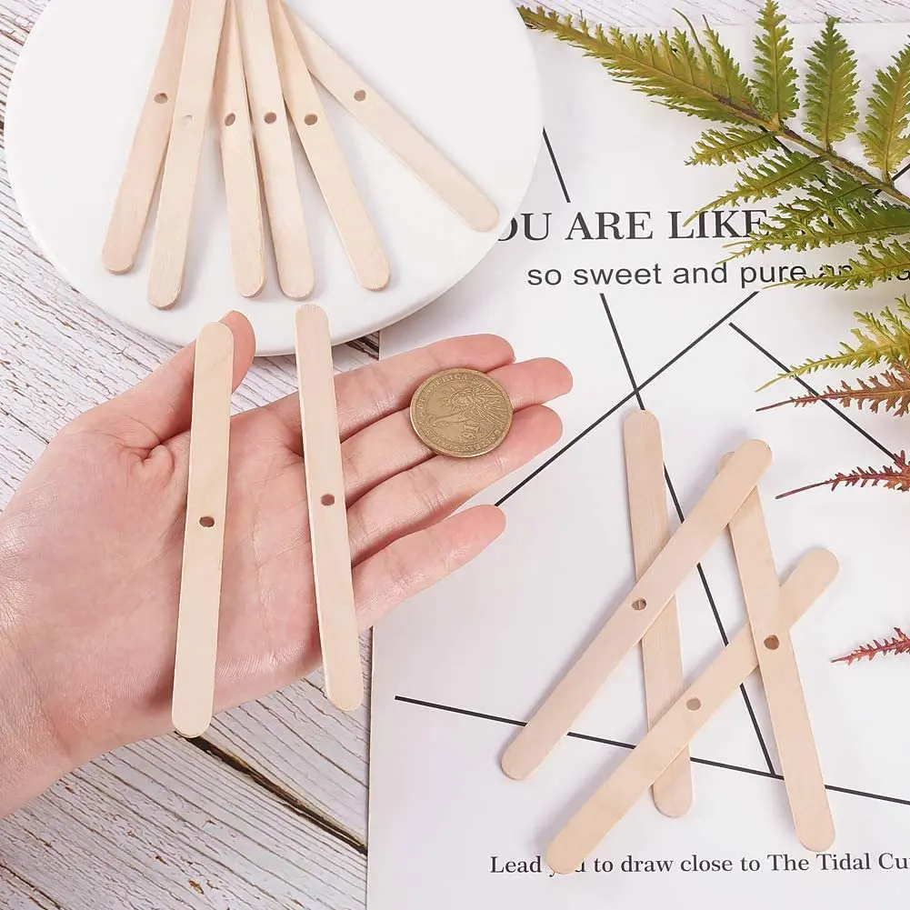 Wooden Wax Core Holders - 50pcs 3