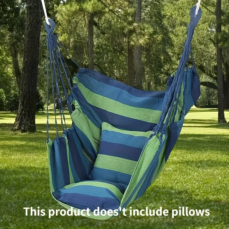 Canvas Leisure Swing Hanging Chair 1pc Outdoor Hammock Chair Without Pillow And Cushion Garden Leisure Furniture Hammocks rattan swing chair