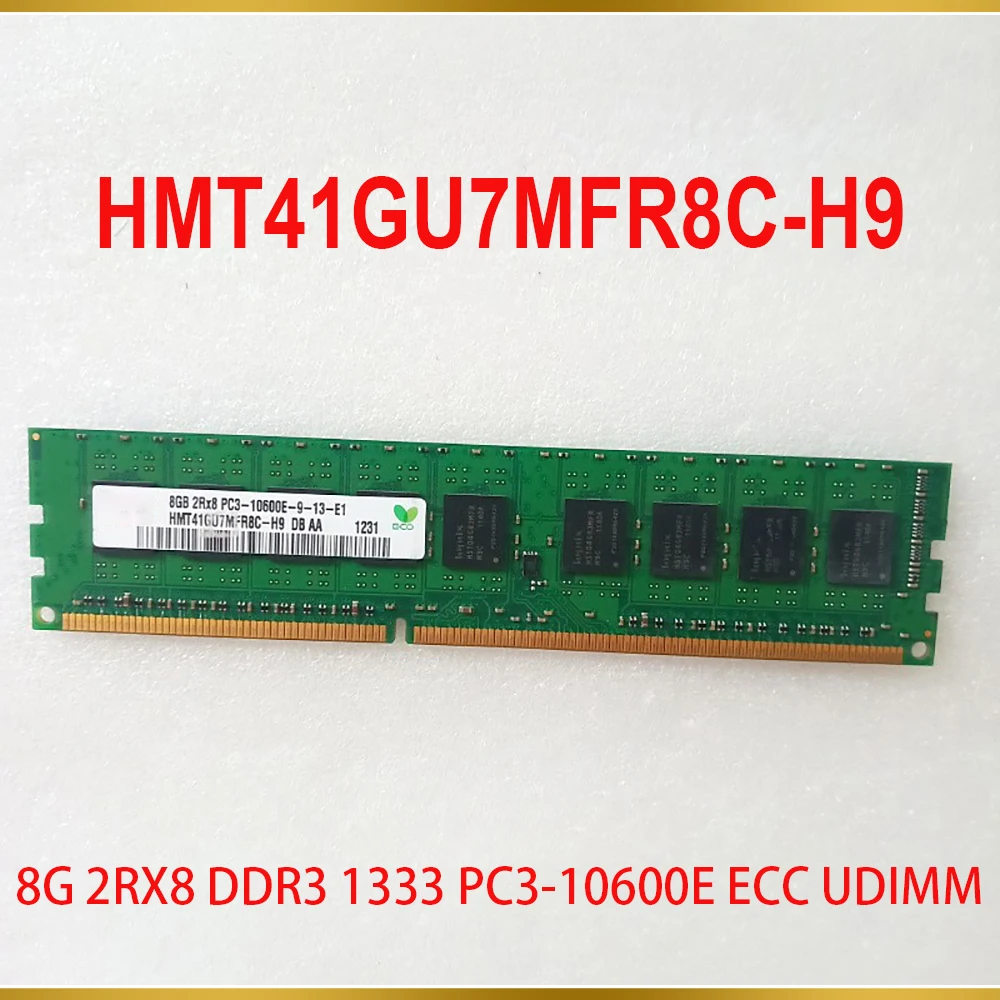 1 Pcs For SK Hynix RAM 8GB 8G 2RX8 DDR3 1333 PC3 10600E ECC UDIMM Memory
