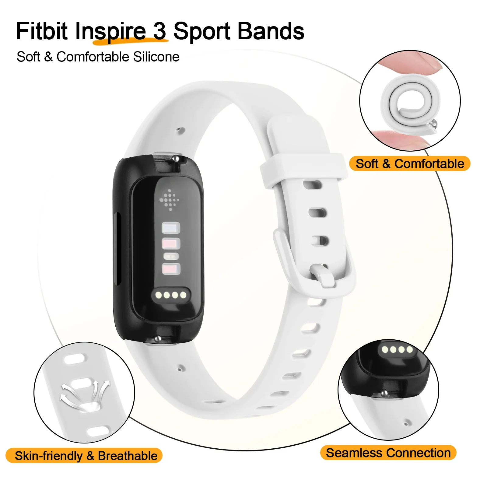 Adjustable Silicone TPU Sport Wristband Replacement