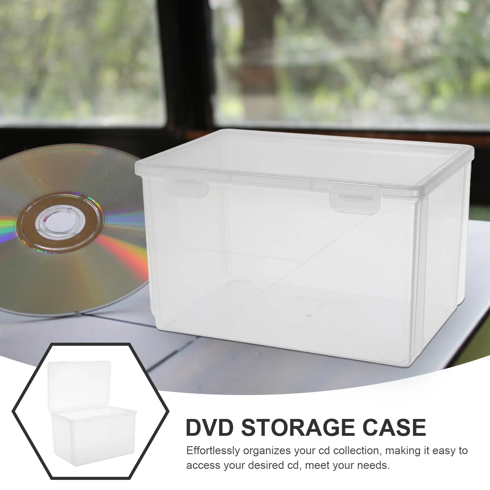 2PCS Storage Box Transparent Dustproof Envelopes Movie Vinyl Holder Bracket Cake Containers Airtight ganizer Jewel Cases DVD
