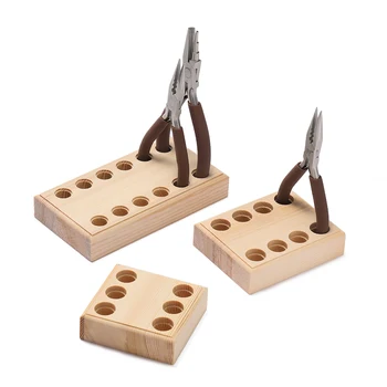 1pc Wooden Pliers Storge Holder Craft Tool Holder for Storing Pliers Wire Cutters Gift Jewelry Organizer