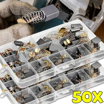 Set di Spazzole di Carbone per Motori Elettrici, 5 Modelli Diversi per Sostituzione e Riparazione, Accessori per Utensili Elettrici e Trapani a Percussione