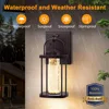 2 Pack Dusk to Dawn Exterior Lighting Fixtures, 10W LED Modern Outdoor Wall Lights Sconce with Crystal Bubble Glass 5