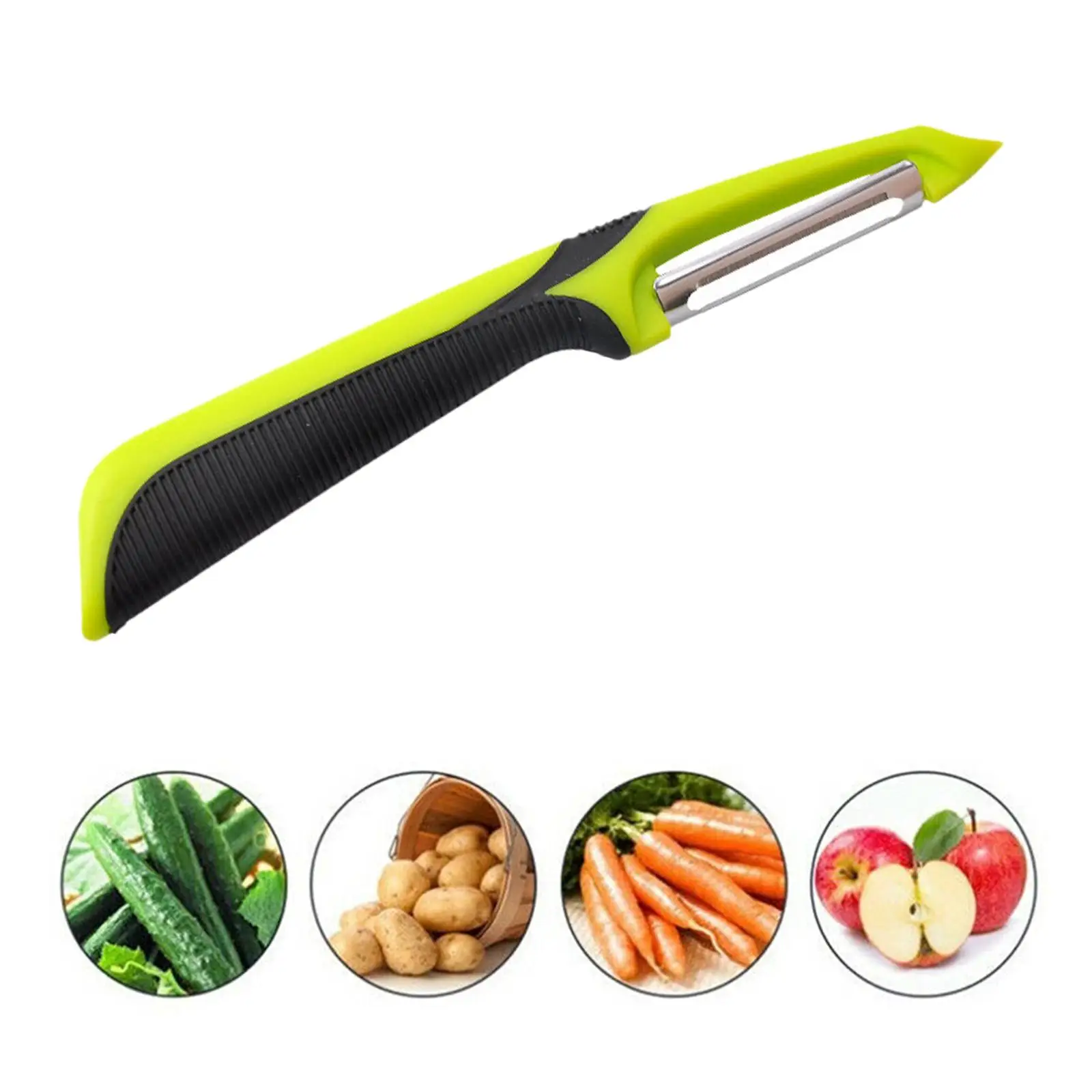 Coupe-avocat 3-en-1 Vert - Épluche, Tranche, Dénoyaute - Ustensile Cuisine Lot De 2