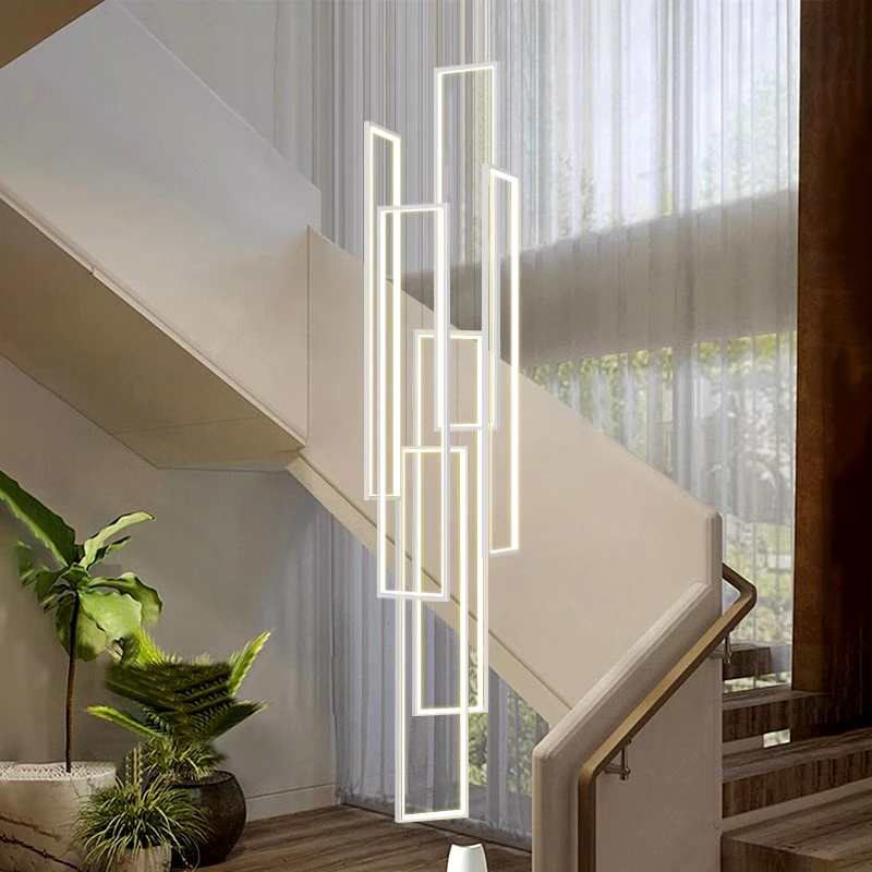 Modern Stair chandelier Nordic light luxury simple Ceiling lamps hanging light led chandeliers for the living room indoor light 3