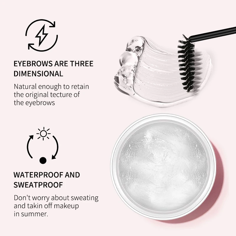 Eyebrow Styling Gel 3D Feathery Wild Brow Wax Waterproof Long Lasting Easy To Wear Shaping Eyebrows Makeup Sculpt Soap Cosmetics 2