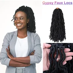 Gypsy Faux Locs Ombre Crochet Hair 18 Inch Soft Locs Pre Looped Crochet Braids For Black Women Butterfly Loc Extensions