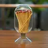 Glass Matchstick Holder Match Cloche Bottle Strike Jar Home Display Glass Bottle Matches Container Glass Display Dome 3