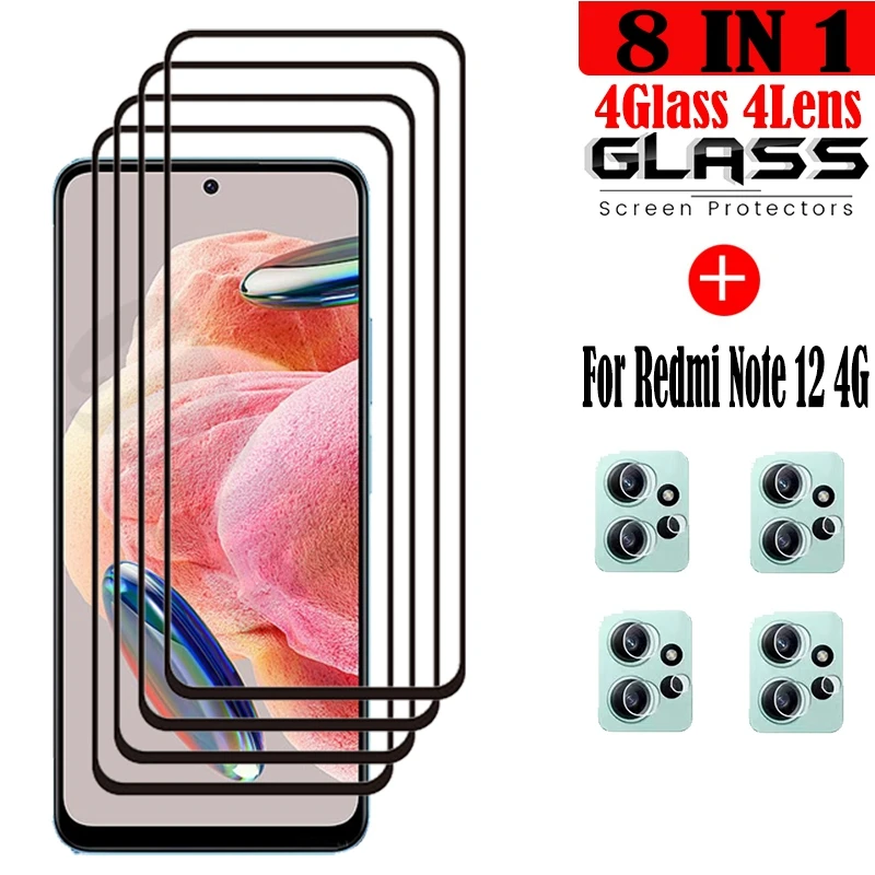 Mica Protector De Camara Para Redmi Note 12 4g Cristal 3d 9h