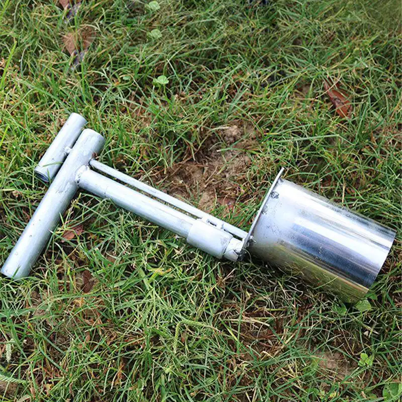 Herramienta para plantar bulbos de plantas, transplantador de plántulas de plantas y árboles frutales, herramienta para plantar semillas de acero al carbono, muestreador de suelo, aireador de césped_voghion.com