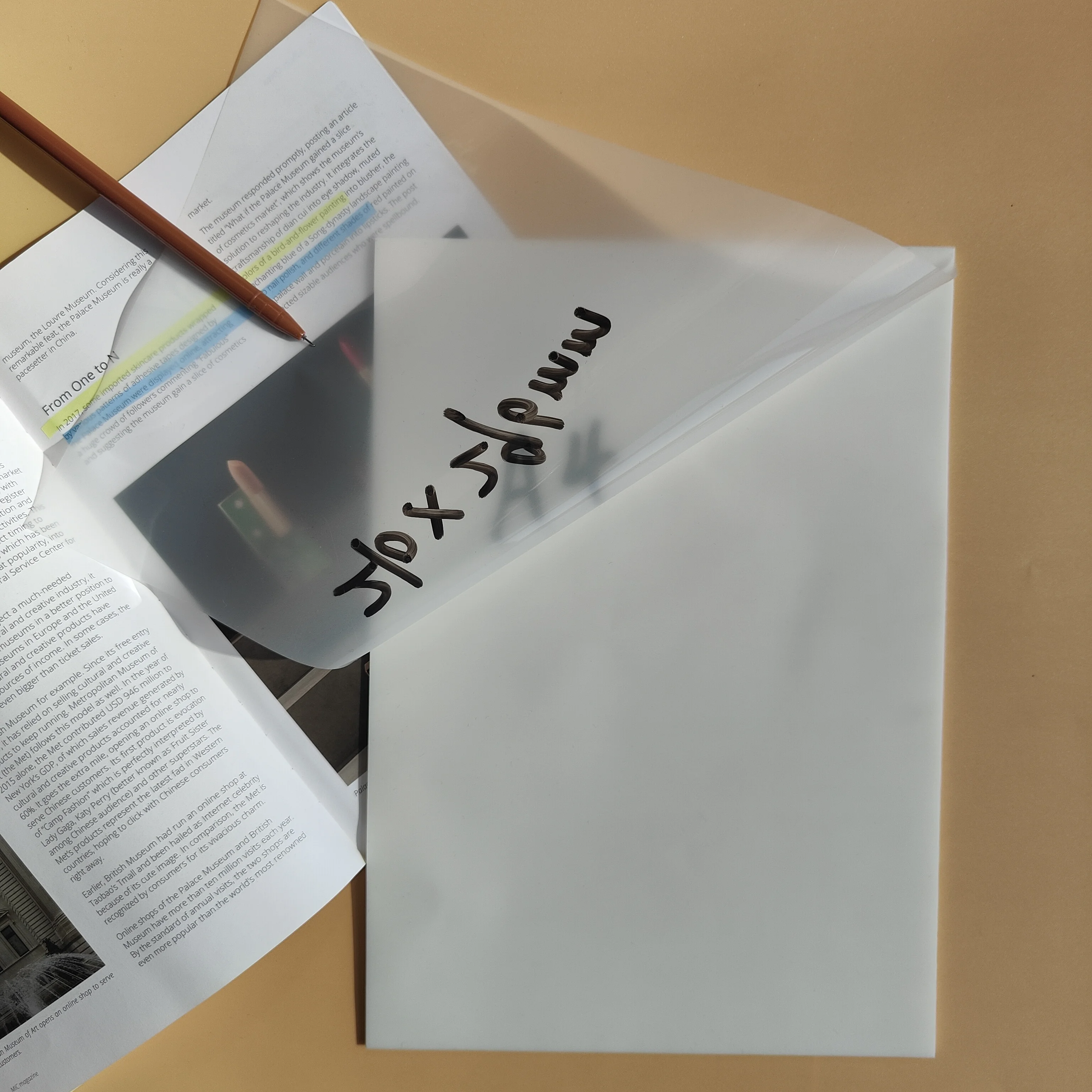 Transparente auto-adesivo Sticky Notes Tab, Bookmarkers Kawaii